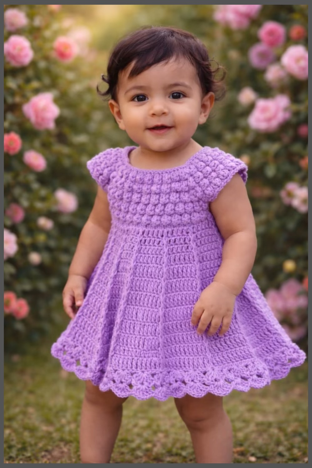 Crochet Baby Frock With Bubble