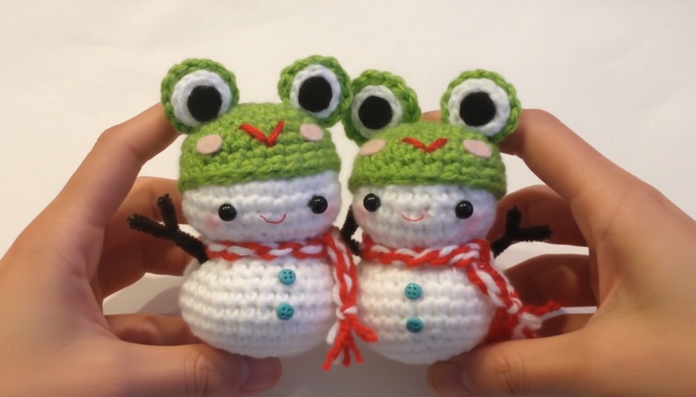 Crochet Snowman Ornament