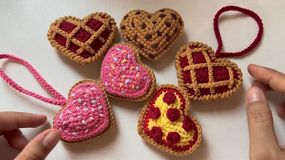 Crochet Heart-shaped Foods