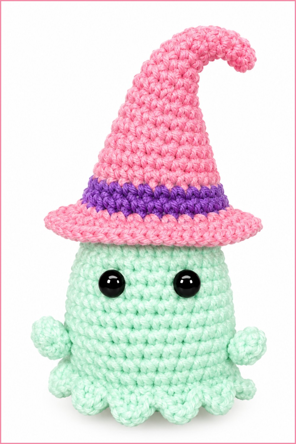 Crochet Easy Ghost With Witch Hat Pattern 10