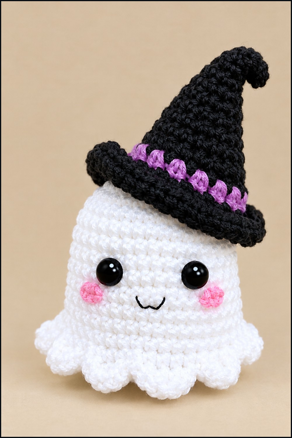 Crochet Easy Ghost With Witch Hat Pattern 5