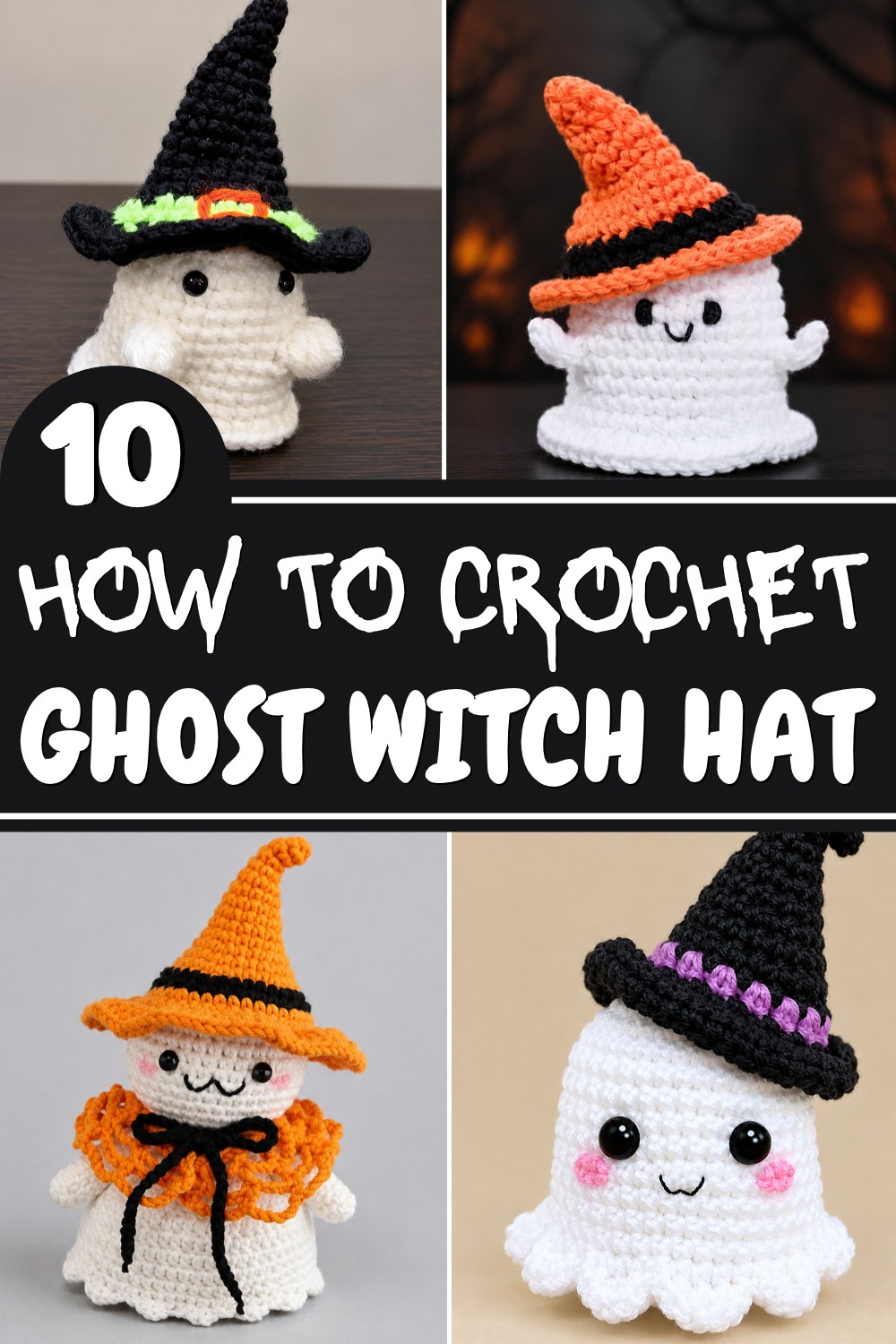 Crochet Ghost Witch Hat Pattern