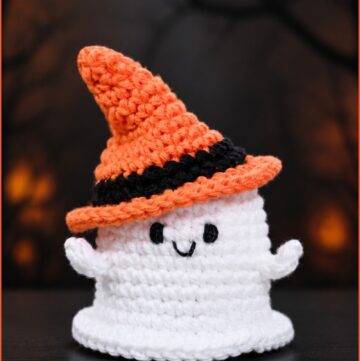 Crochet Ghost Witch Hat Pattern 1