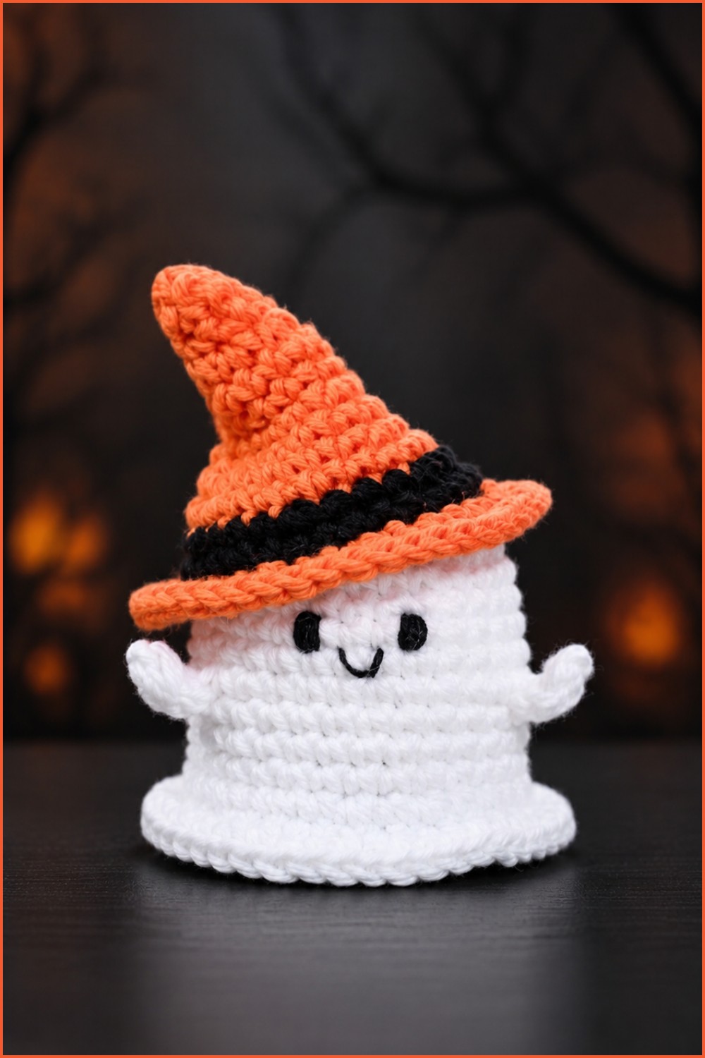 Crochet Ghost Witch Hat Pattern 1
