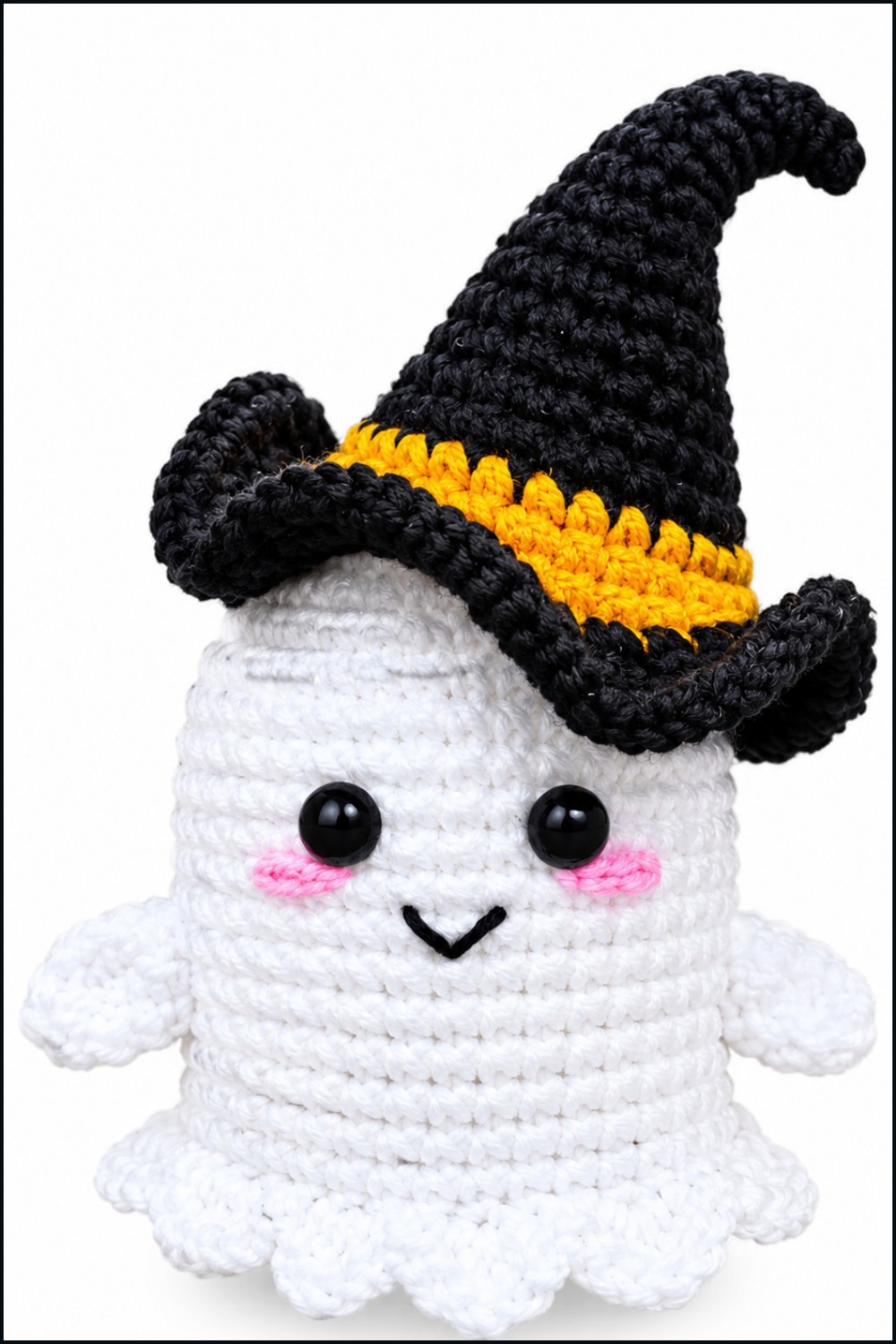 Crochet Easy Ghost With Witch Hat Pattern 9