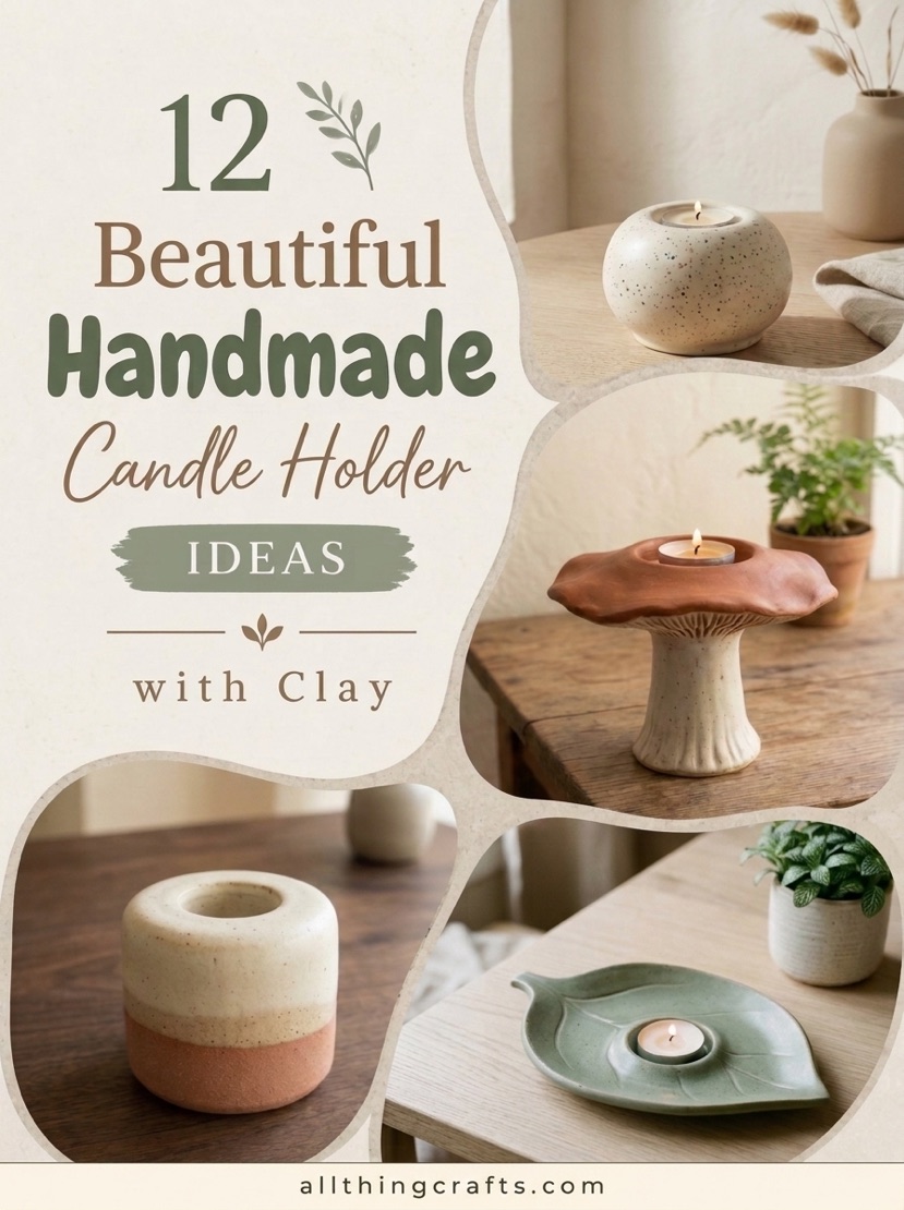 12 Beautiful Handmade Candle Holder Ideas with Clay