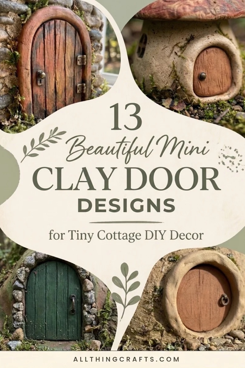 13 Beautiful Clay Door Designs for Tiny Cottage DIY Decor. 