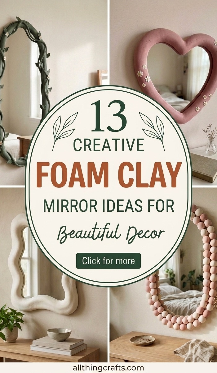 13 Creative Foam Clay Mirror Ideas for Beautiful Decor