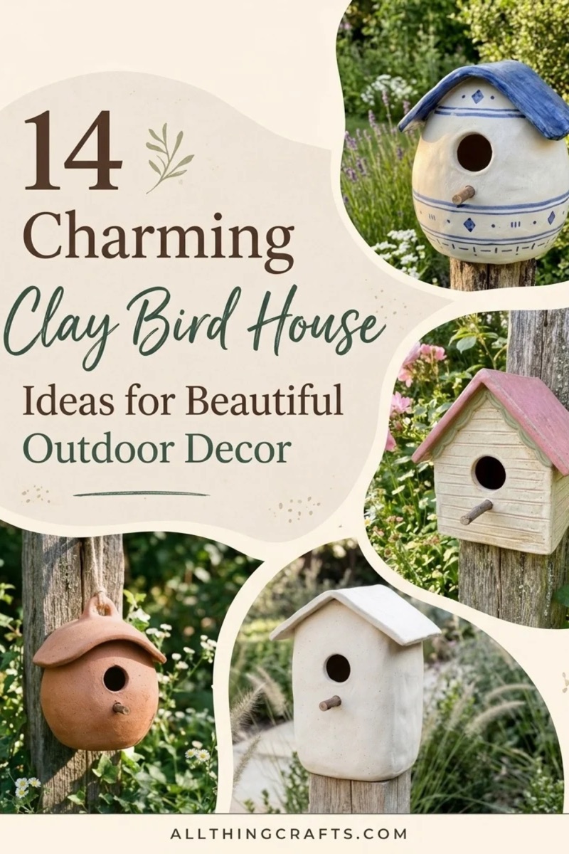 14 Charming Clay Bird House Ideas for Beautiful Outdoor Decor