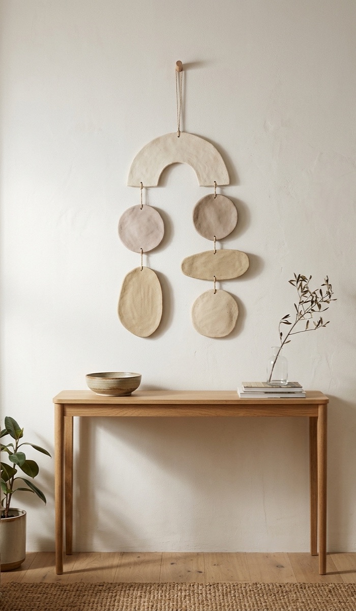 Abstract Air Dry Clay Wall Hanging for Living Room