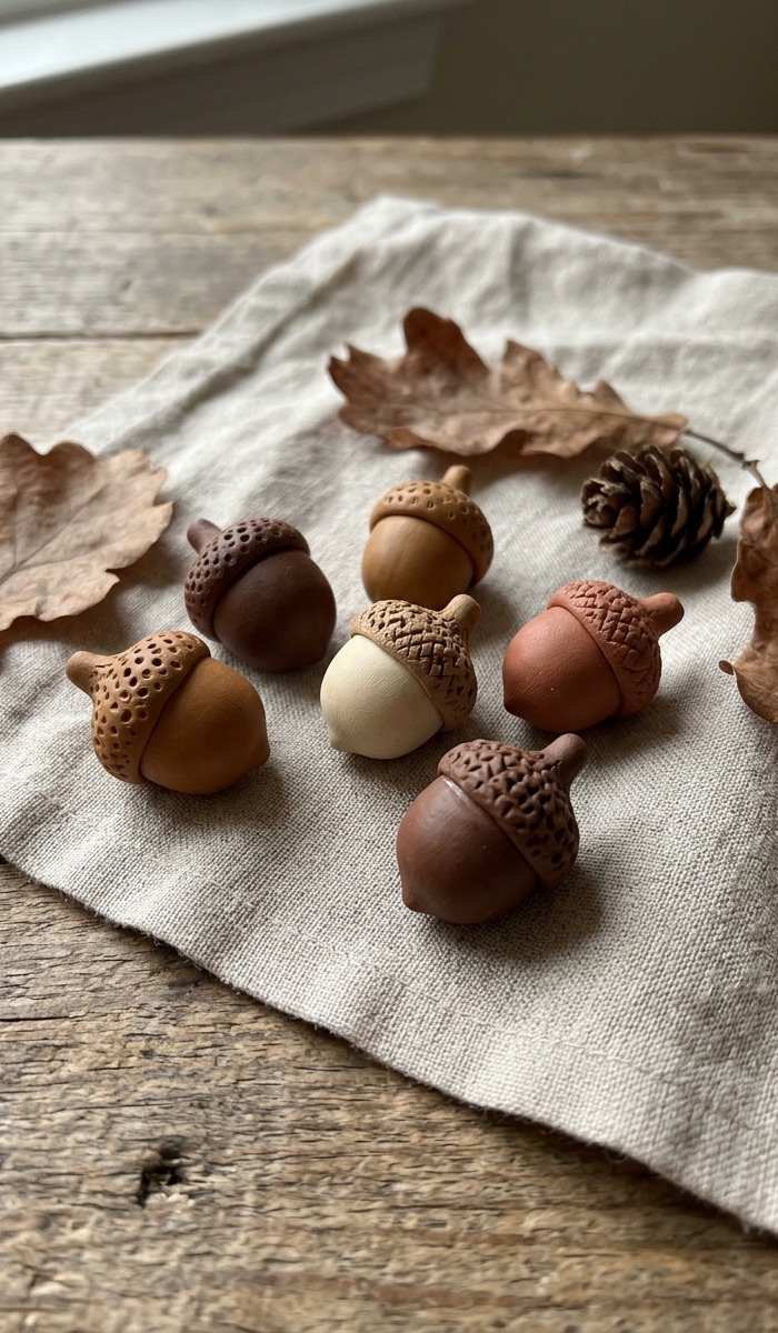 Adorable Clay Acorn Fall Crafts