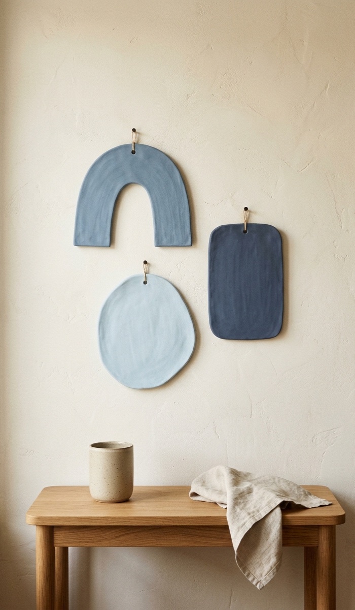Artistic Blue Clay Wall Hanging DIY