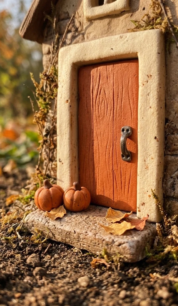 Autumn Clay Door for Mini Cottages