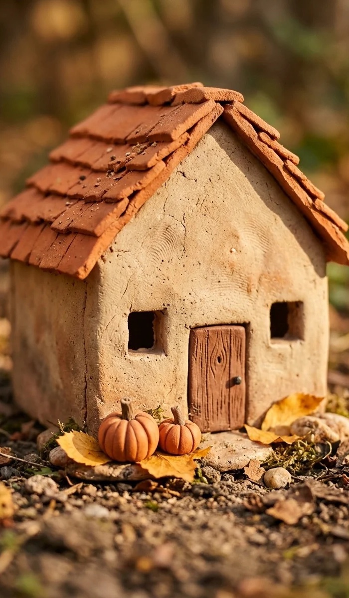 Autumn Clay Fairy Cottage DIY Ideas