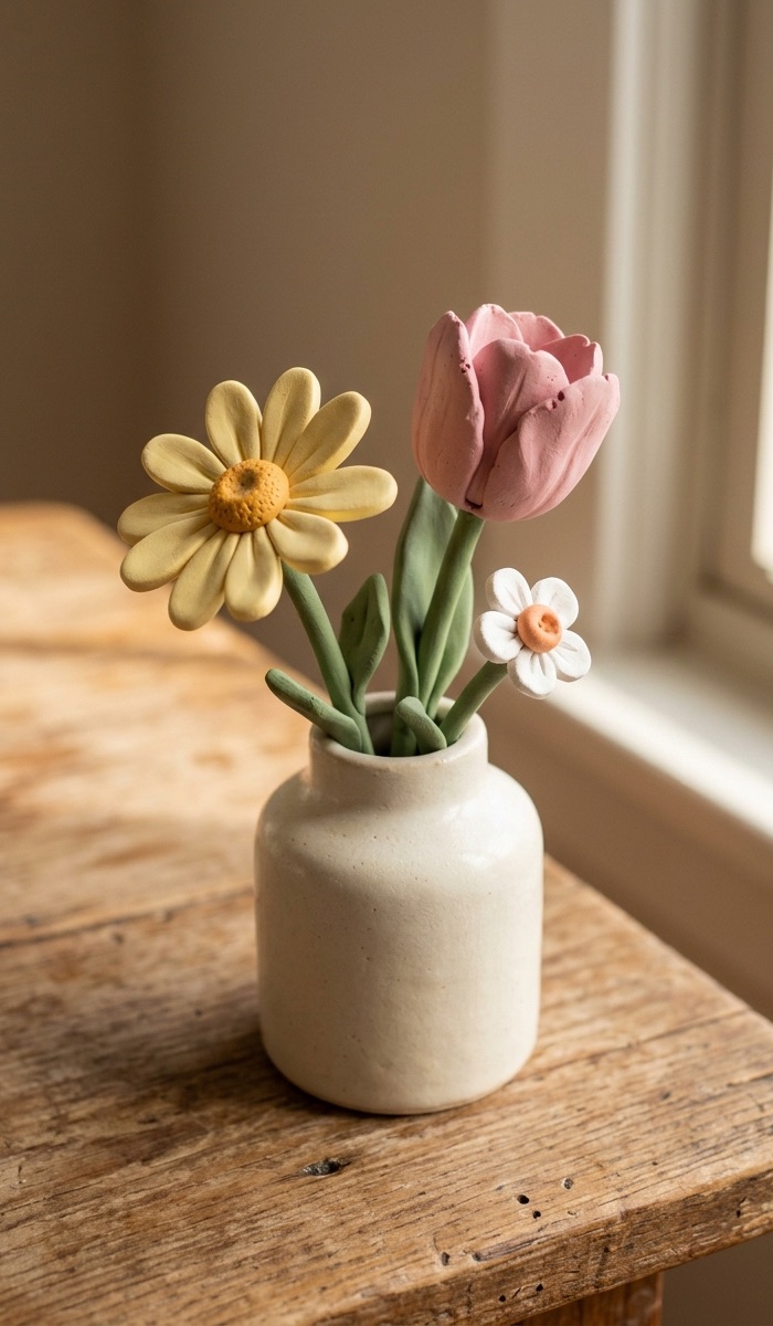 Beautiful Polymer Clay Flower Decor Ideas