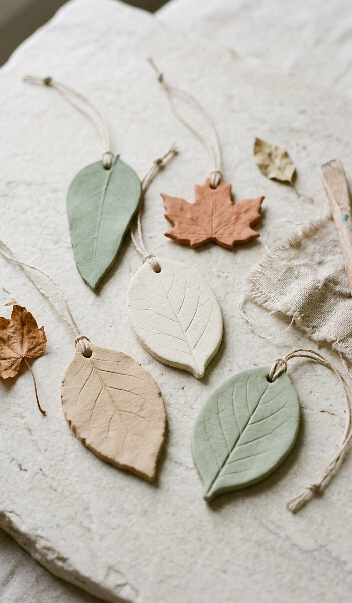 Botanical Clay Leaf Ornament Ideas
