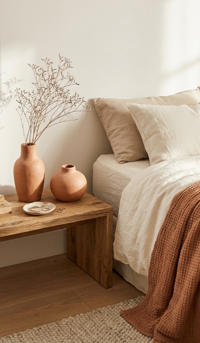 Charming Clay Decor for a Cozy Bedroom