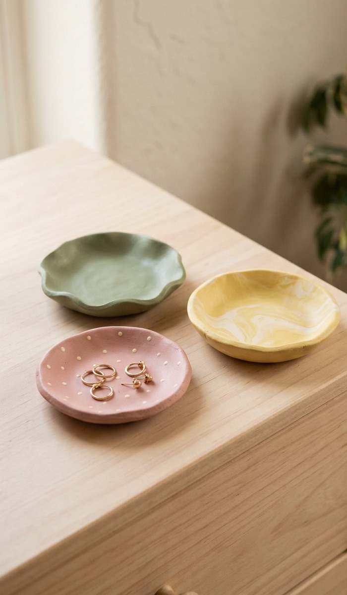 Colorful Polymer Clay Trinket Dish Ideas