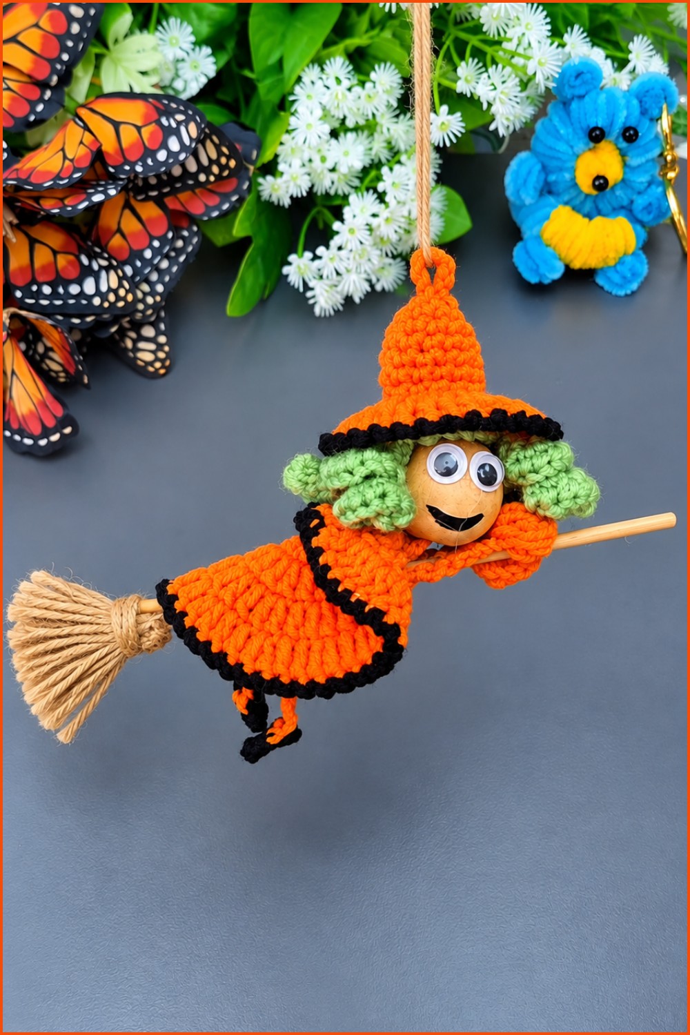 Crochet Halloween Witch Broom Pattern 4