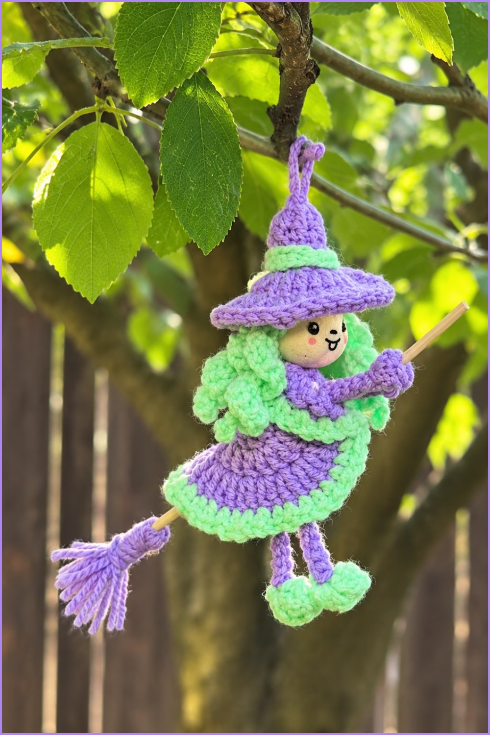 Crochet Halloween Witch Broom Pattern 5