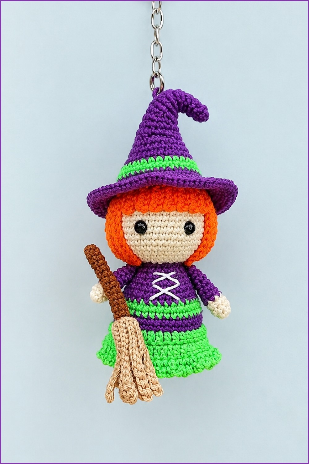 Crochet Halloween Witch Broom Pattern 7