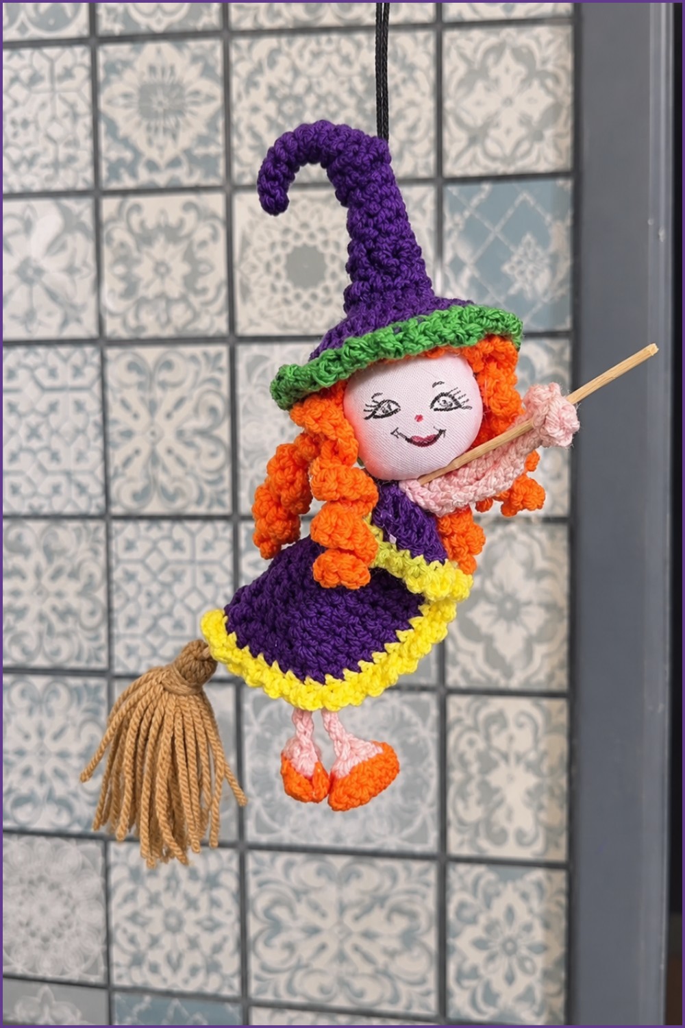 Crochet Halloween Witch Broom Pattern 8