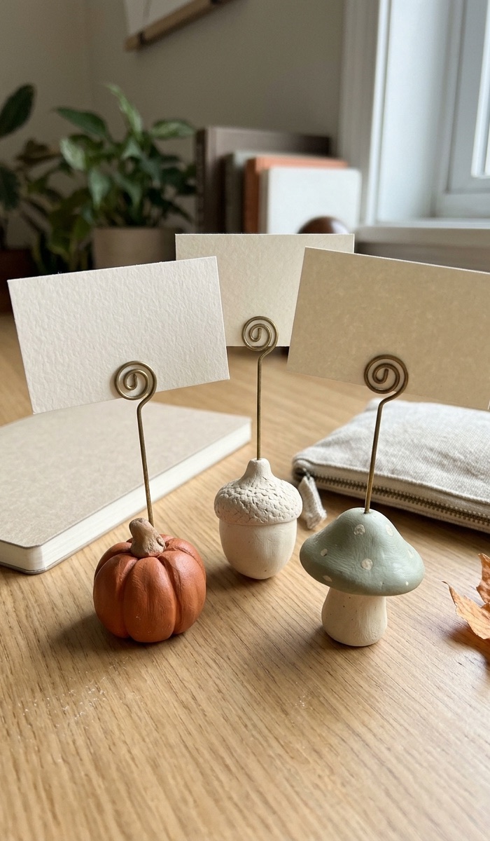 Cute Clay Autumn Photo Holders
