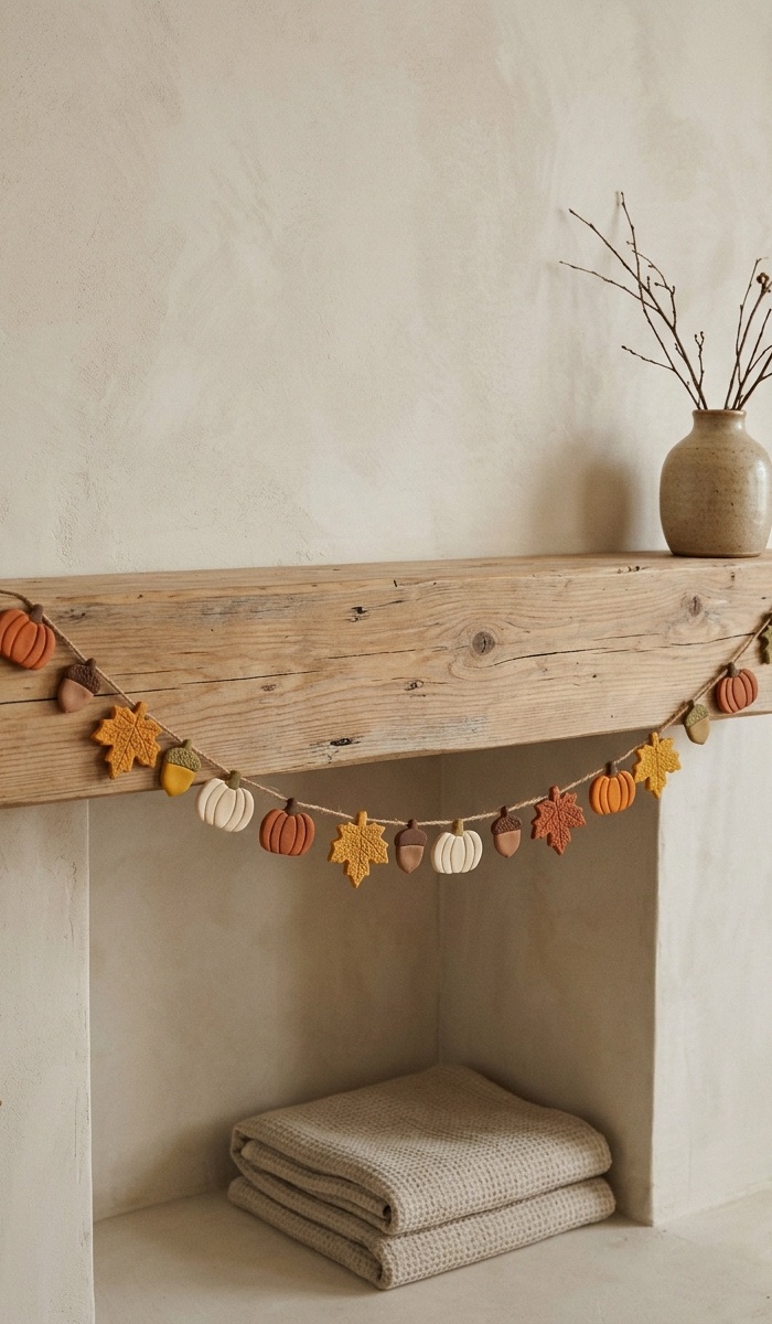 Cute Clay Fall Garland Ideas