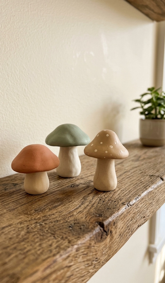 Cute Polymer Clay Mushroom Decor Ideas