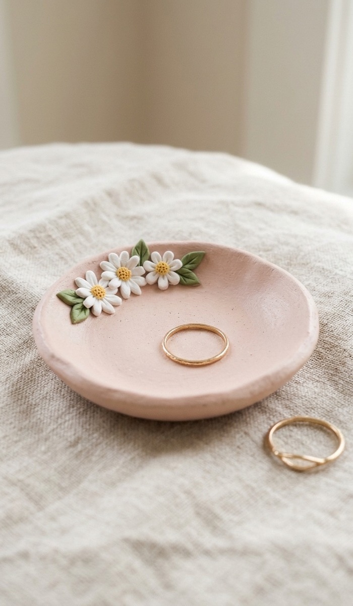 Easy Clay Flower Ring Dish Ideas