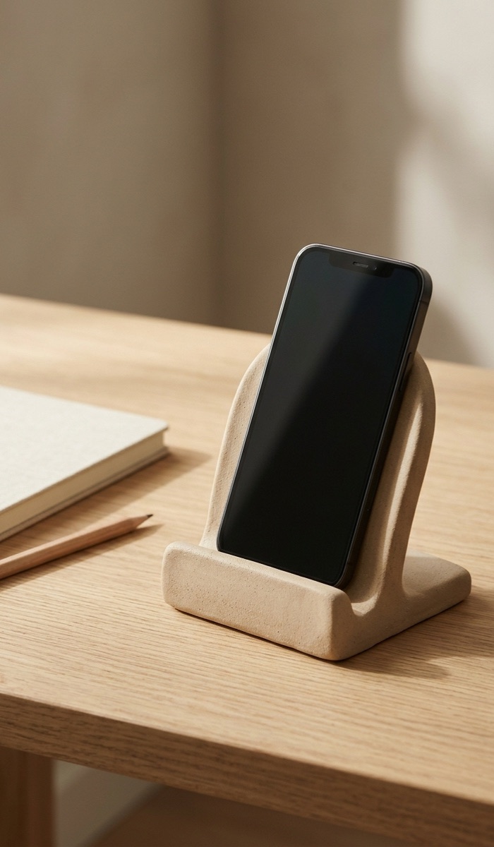 Easy Minimalist Clay Phone Holder