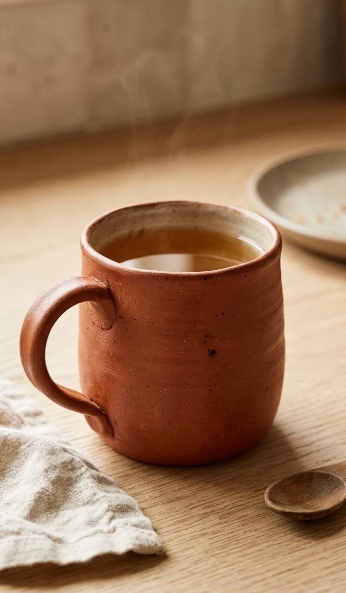 Handmade Red Clay Pottery Mug