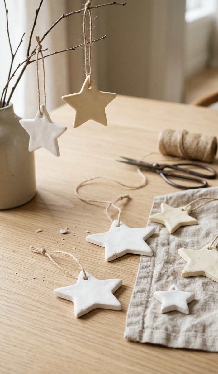 Handmade Simple Clay Star Ornaments