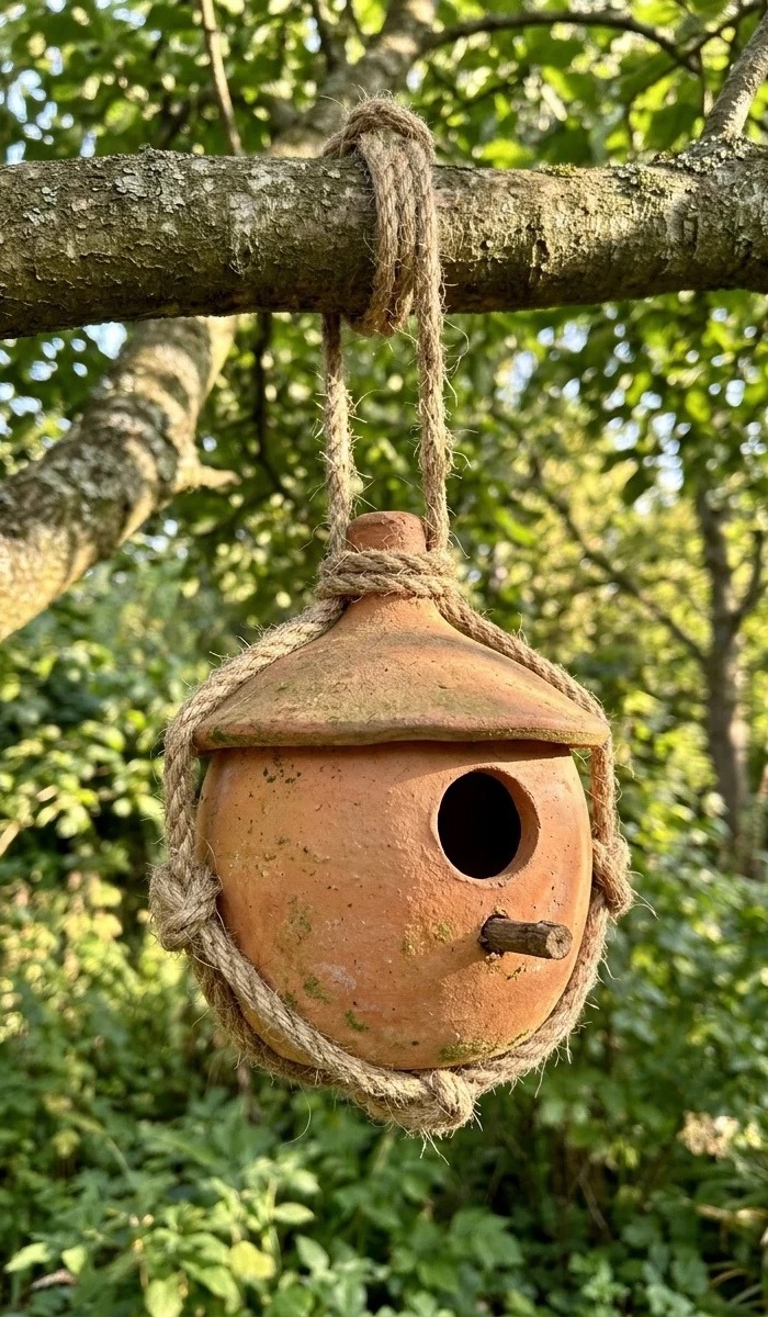 Hanging Clay Bird House Ideas