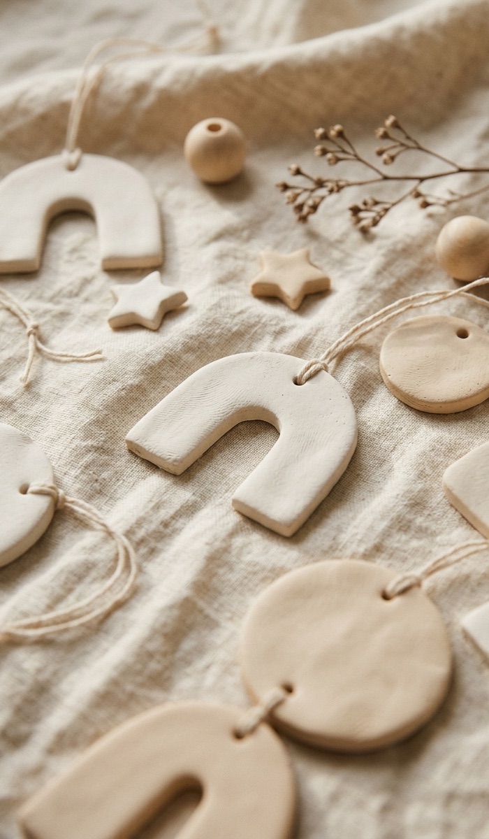 Minimalist Air-Dry Clay Ornaments
