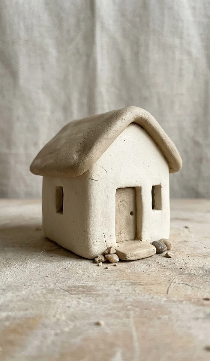 Minimalist Clay Fairy Cottage DIY