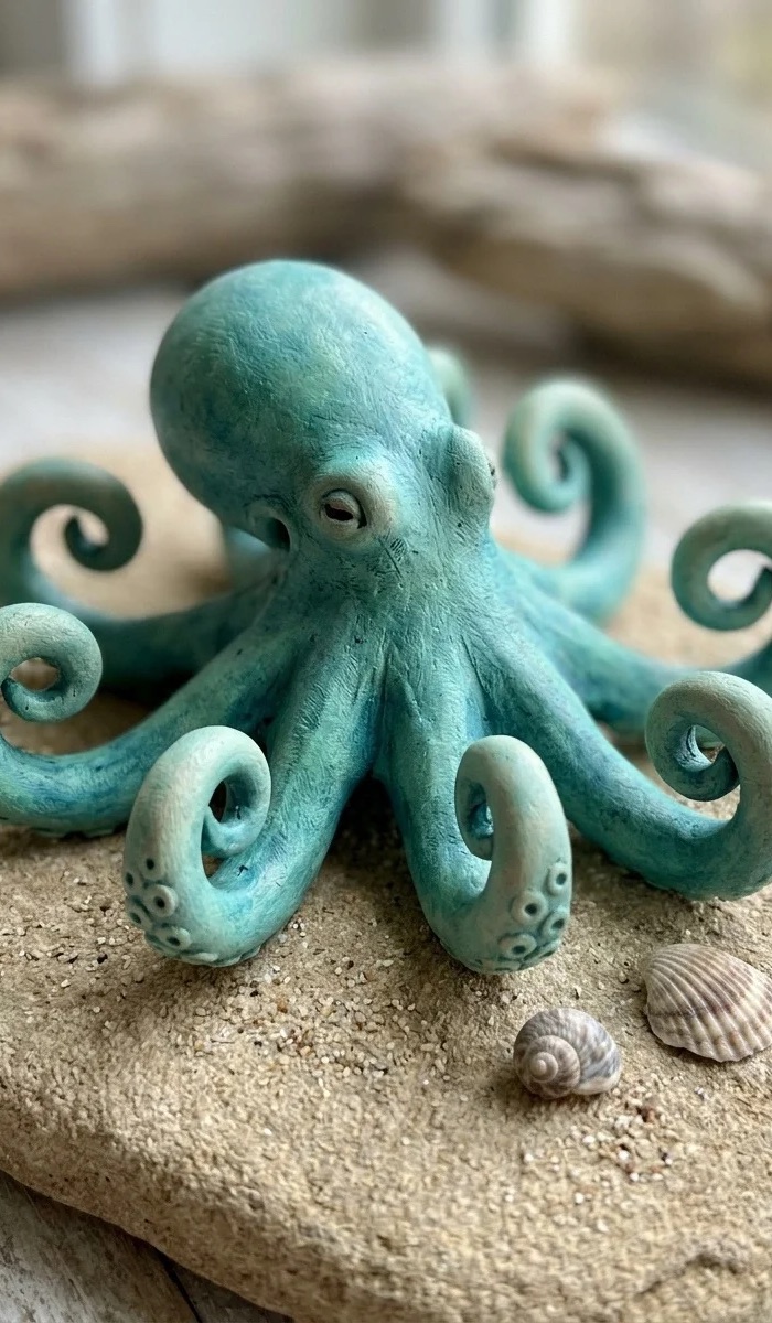 Ocean-Themed Octopus Clay Sculpture Ideas
