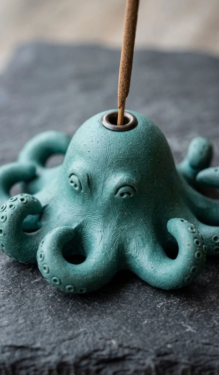 Octopus Clay Incense Holder Ideas