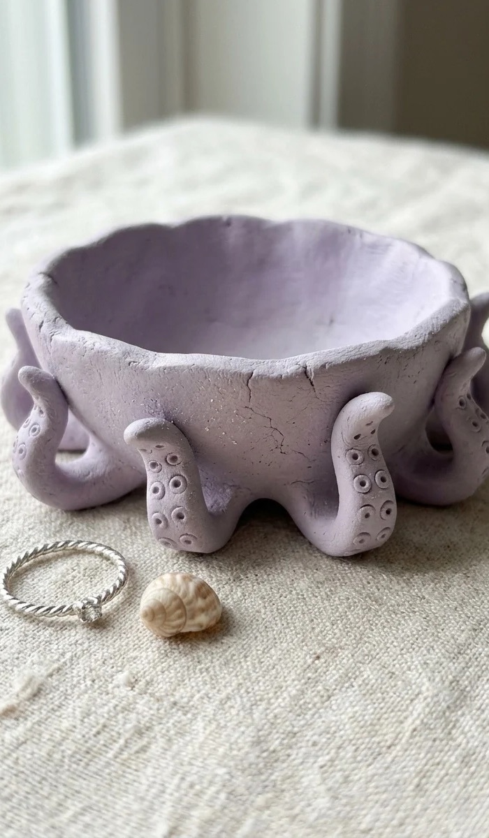 Octopus Clay Trinket Dish DIY Ideas