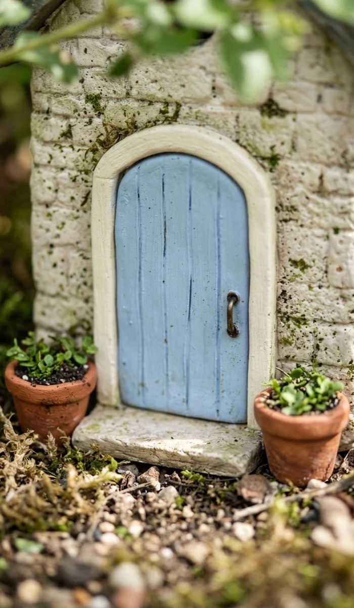 Pastel Blue Clay Door Ideas