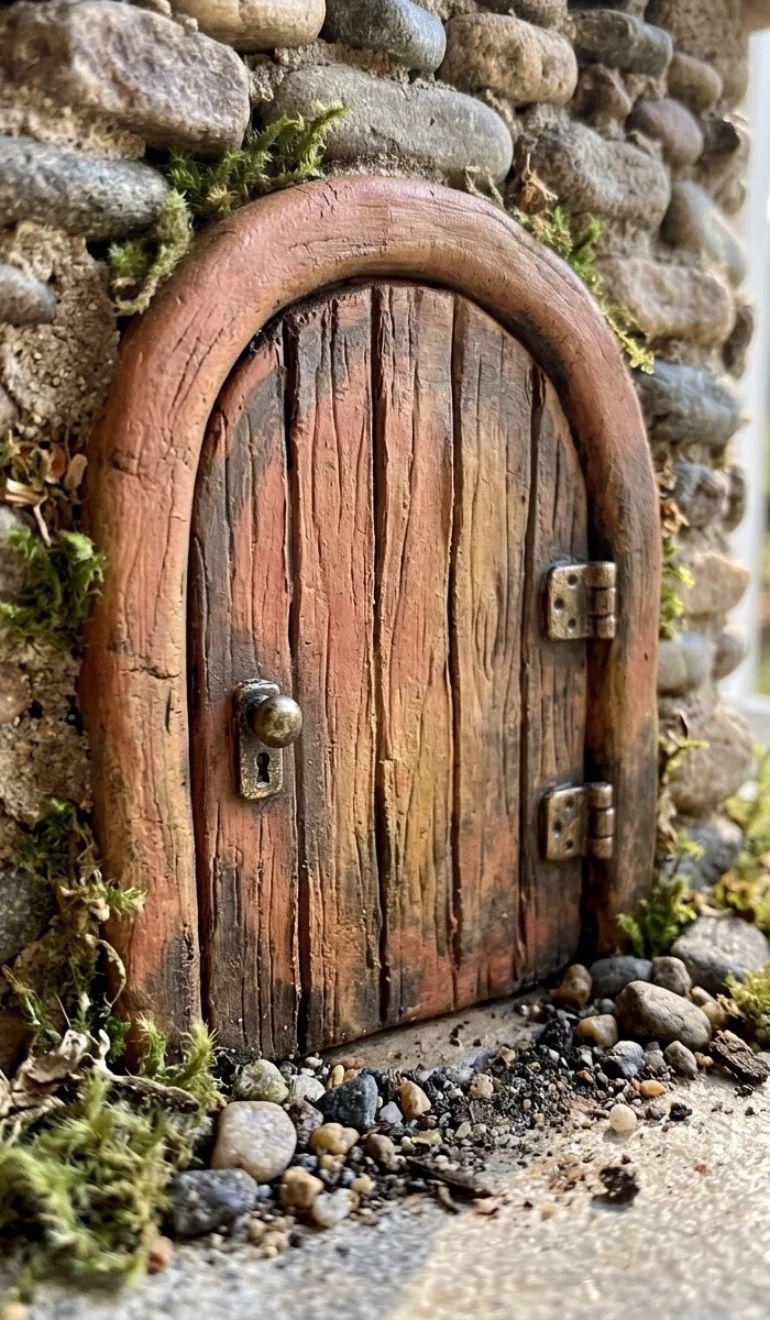 Rustic Clay Door for Mini Homes