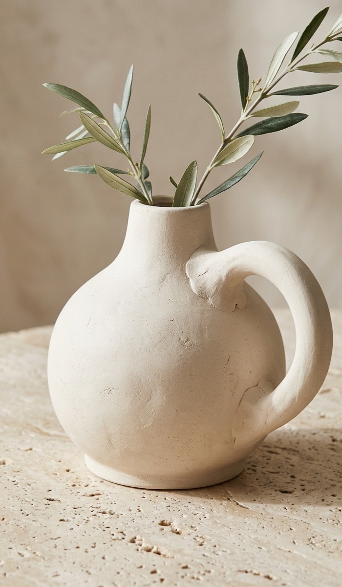 Sculptural Clay Flower Vase DIY Ideas