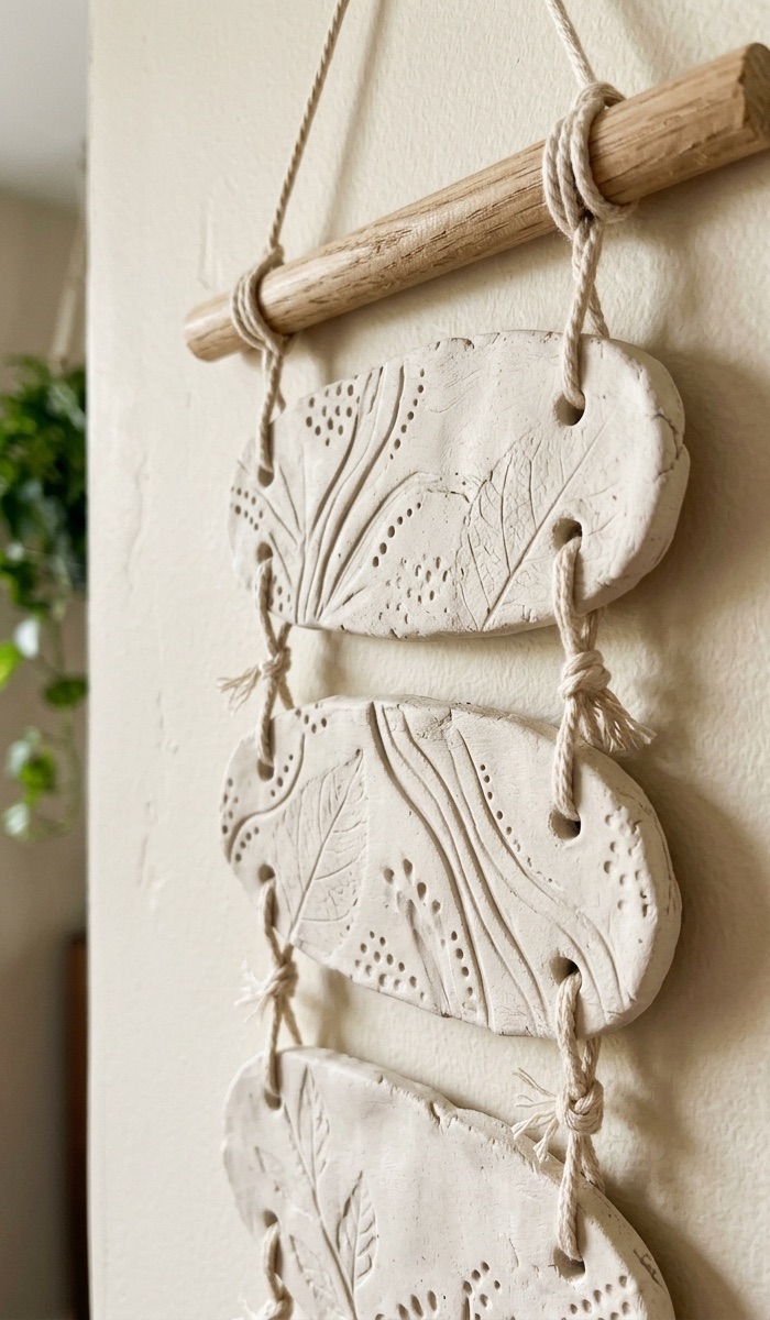 Textured Air Dry Clay Wall Hanging Ideas